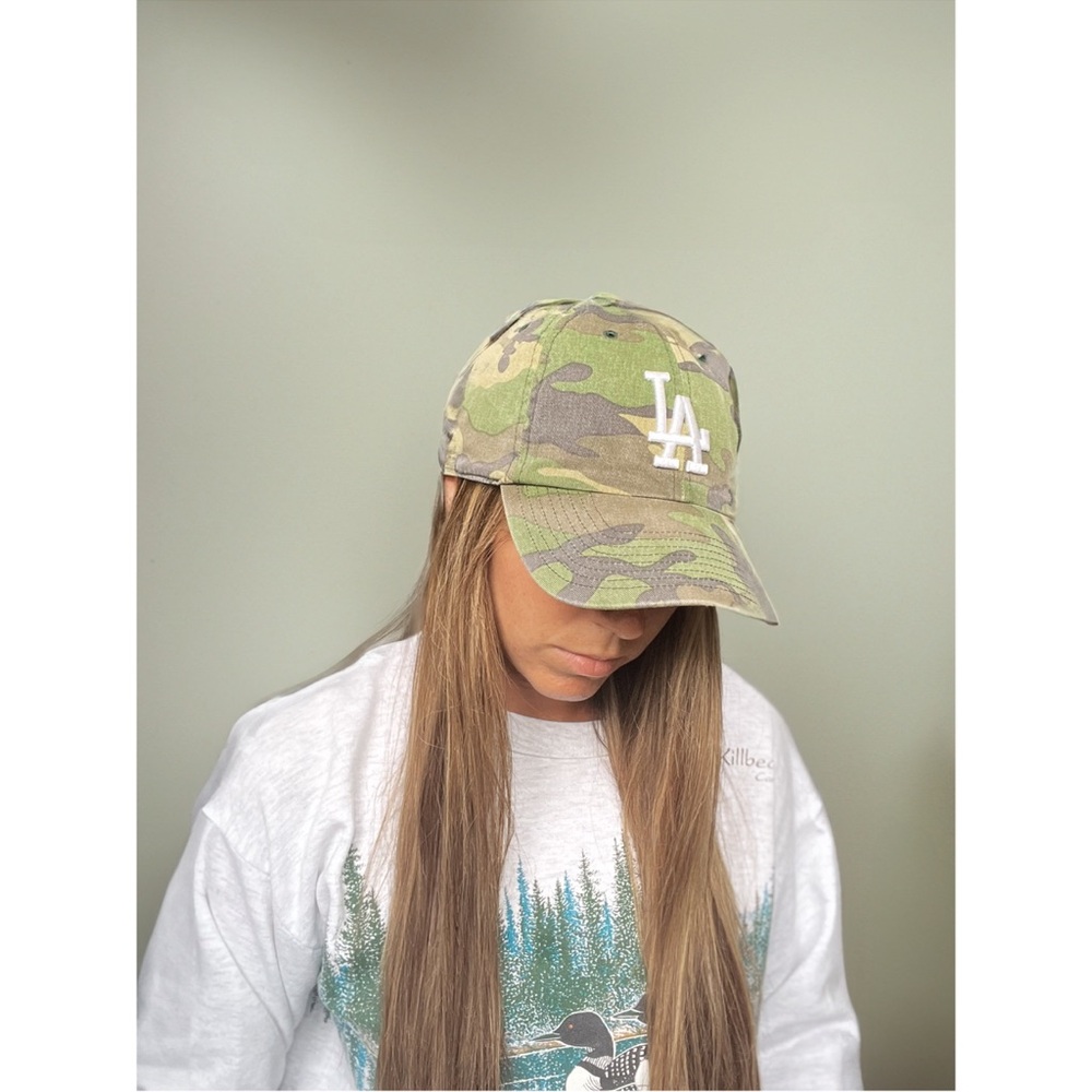 LA dodgers 47 Brand Camouflage Cap with White Logo